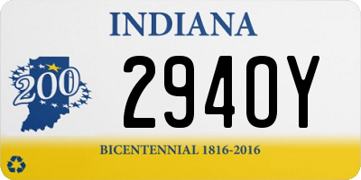 IN license plate 294OY