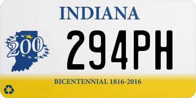 IN license plate 294PH