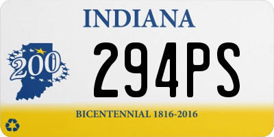 IN license plate 294PS