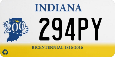 IN license plate 294PY