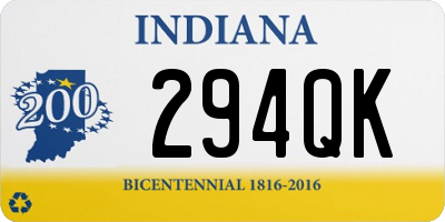 IN license plate 294QK