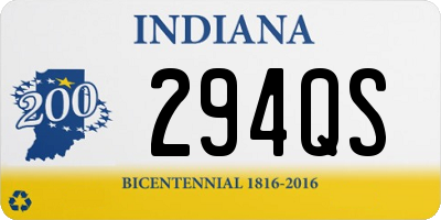 IN license plate 294QS