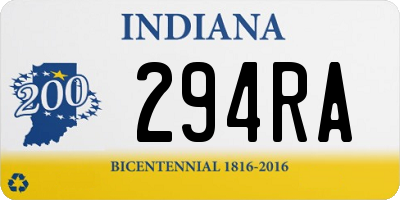 IN license plate 294RA