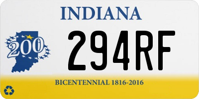 IN license plate 294RF