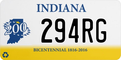 IN license plate 294RG