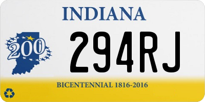 IN license plate 294RJ