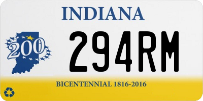 IN license plate 294RM