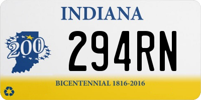 IN license plate 294RN