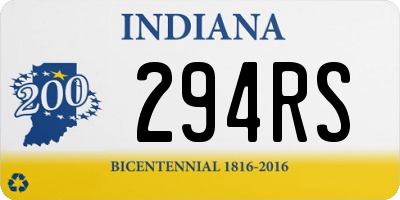 IN license plate 294RS