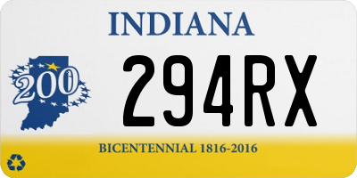 IN license plate 294RX