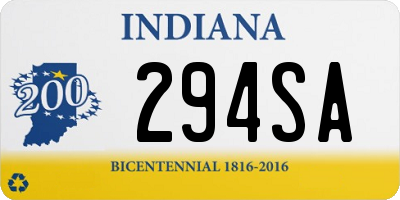 IN license plate 294SA