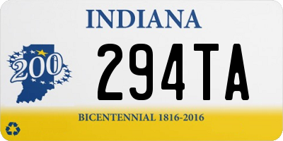 IN license plate 294TA