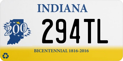 IN license plate 294TL