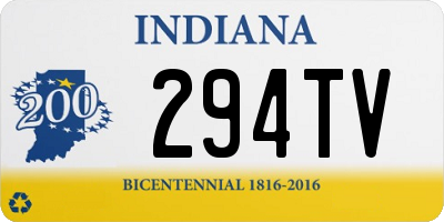 IN license plate 294TV