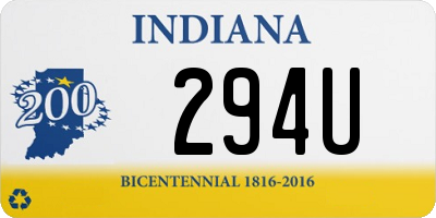 IN license plate 294U