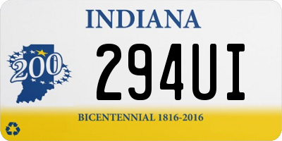 IN license plate 294UI