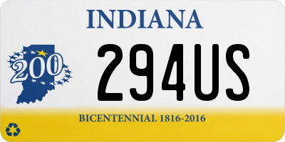 IN license plate 294US