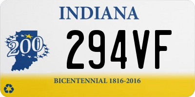 IN license plate 294VF