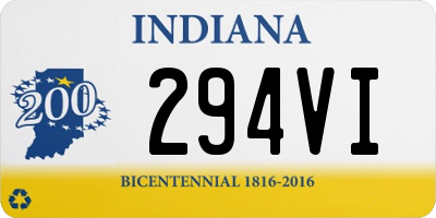 IN license plate 294VI