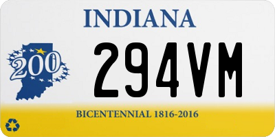 IN license plate 294VM