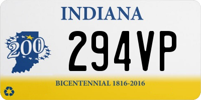 IN license plate 294VP