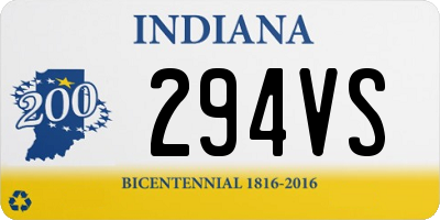 IN license plate 294VS