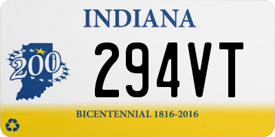 IN license plate 294VT