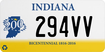 IN license plate 294VV