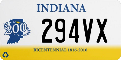 IN license plate 294VX