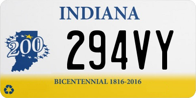 IN license plate 294VY