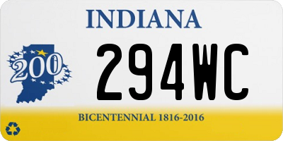 IN license plate 294WC