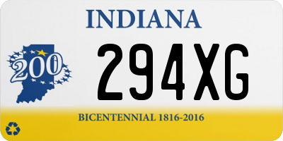 IN license plate 294XG