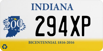 IN license plate 294XP