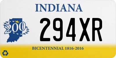 IN license plate 294XR