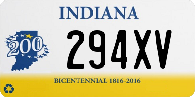 IN license plate 294XV