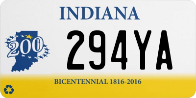 IN license plate 294YA