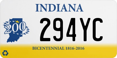 IN license plate 294YC