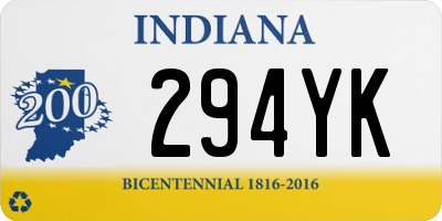 IN license plate 294YK