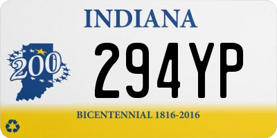 IN license plate 294YP