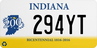 IN license plate 294YT