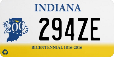 IN license plate 294ZE