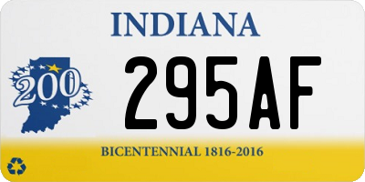 IN license plate 295AF