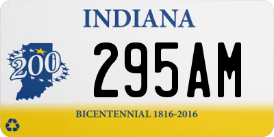 IN license plate 295AM