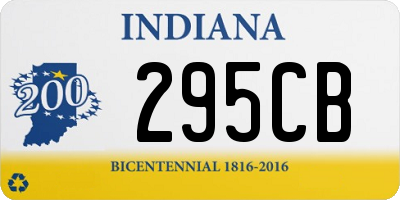 IN license plate 295CB