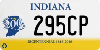 IN license plate 295CP