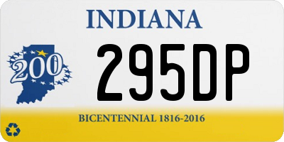 IN license plate 295DP