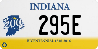 IN license plate 295E