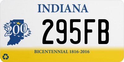 IN license plate 295FB