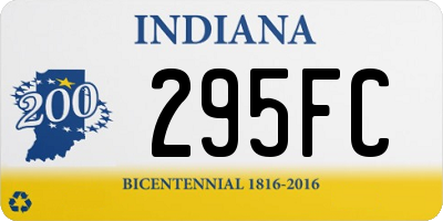 IN license plate 295FC