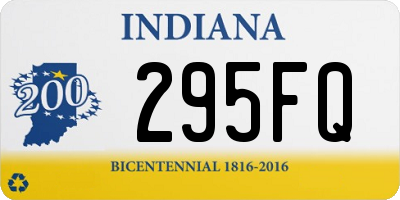 IN license plate 295FQ